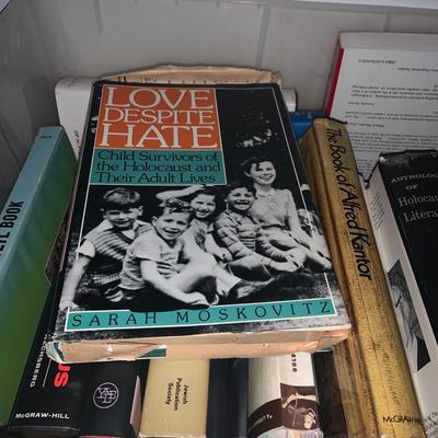 LOT:272: Large Selection of Books on the Atrocities of the Holocaust and the Jewish Culture