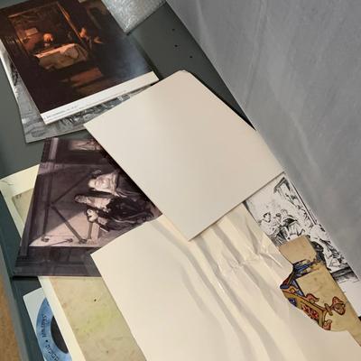 LOT:274: Set of 2 Stacked Mayline Steel 5-Drawer Flat Filing Cabinets with Removable Top