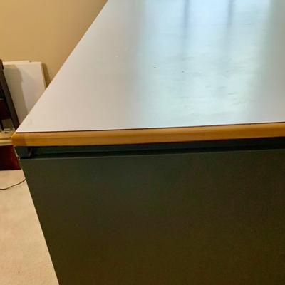 LOT:274: Set of 2 Stacked Mayline Steel 5-Drawer Flat Filing Cabinets with Removable Top