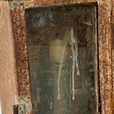 LOT:275: Antique Metal and Glass Candle Lantern