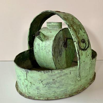 LOT:276: Vintage/Antique Metal Oil Burning "Eternal Flame"