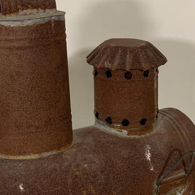 LOT:277: Vintage/Antique Glass and Metal Chanukah Lamp