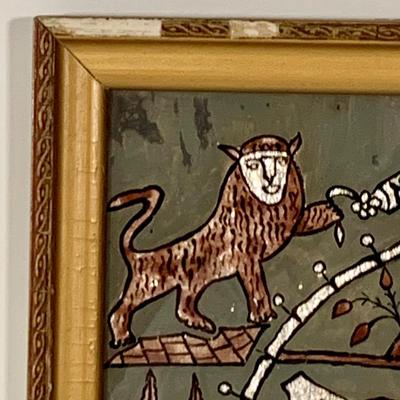 LOT:278: Set of Two (2) Vintage Israeli House Blessing Wall Art