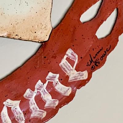 LOT:279: Large Rustic 'Welcome Friends to Our Home' Signed Round Metal Sign/Wall Art