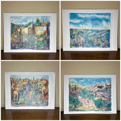 LOT 380: 4 Signed Prints by Josie Stern