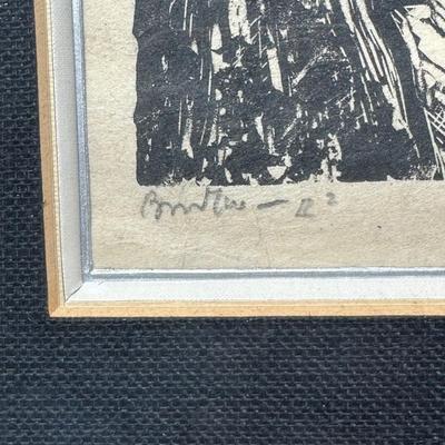 LOT 381: 2 Vintage Woodblock Prints Signed by Artist