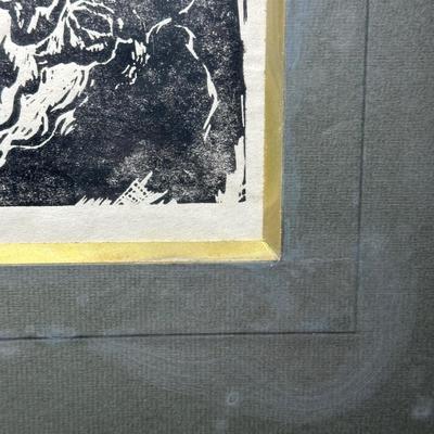 LOT 381: 2 Vintage Woodblock Prints Signed by Artist