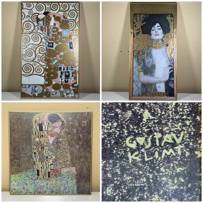 LOT 385: 3 Framed Prints by Gustav Klimt