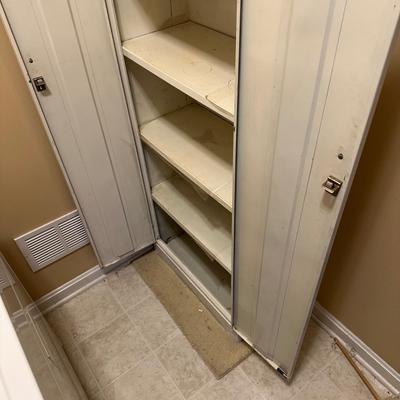 LOT 387: 2 Two Door Steel Cabinets