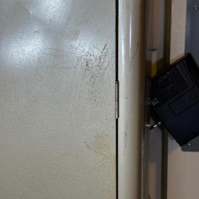 LOT 387: 2 Two Door Steel Cabinets