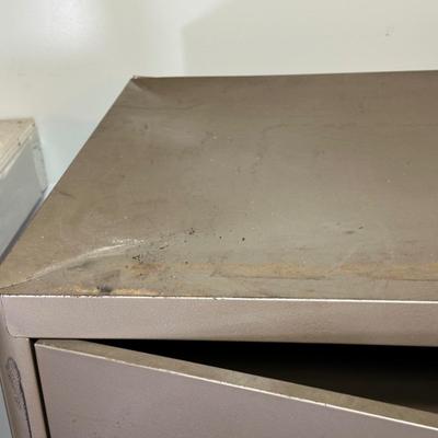 LOT 387: 2 Two Door Steel Cabinets