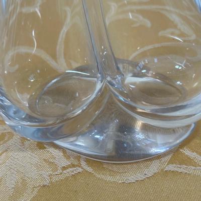 LOT 388: Vintage Scalloped Salad Bowl Set w/ Glass Oil & Vinegar Cruet & More