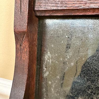 LOT 389: Vintage Towel Rack Mirror & Footstool