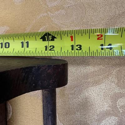 LOT 389: Vintage Towel Rack Mirror & Footstool