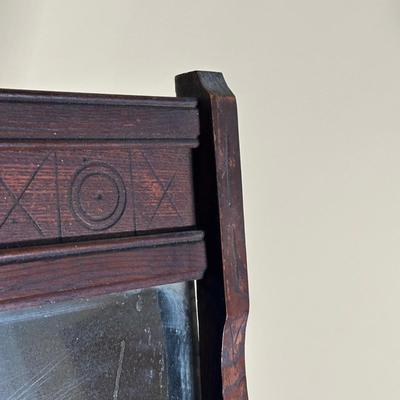 LOT 389: Vintage Towel Rack Mirror & Footstool