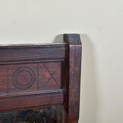 LOT 389: Vintage Towel Rack Mirror & Footstool