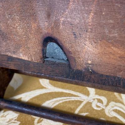 LOT 389: Vintage Towel Rack Mirror & Footstool