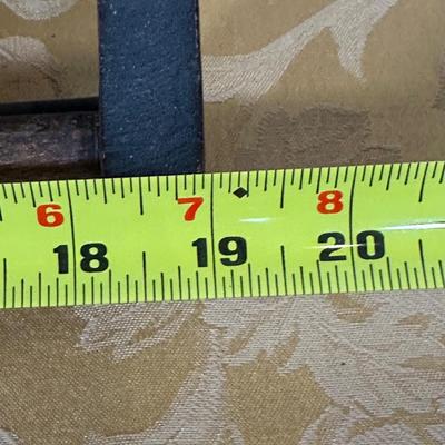 LOT 389: Vintage Towel Rack Mirror & Footstool