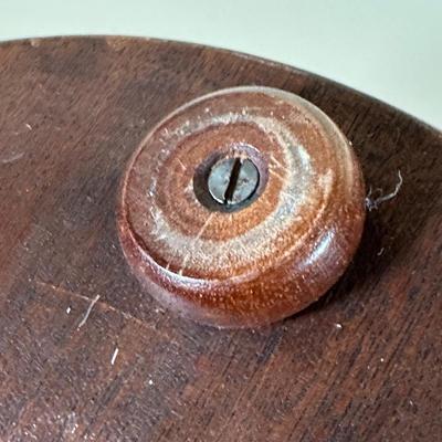 LOT 389: Vintage Towel Rack Mirror & Footstool