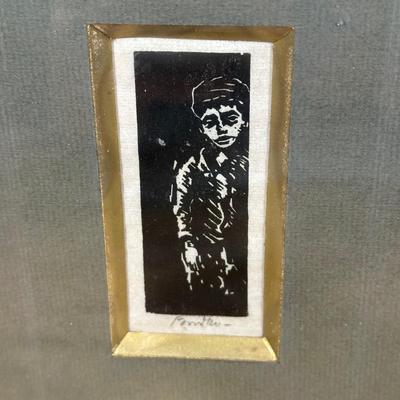 LOT 390: 4 Vintage Woodblock Prints Signed by Artist