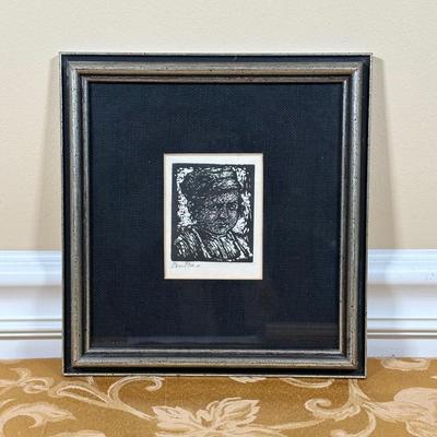 LOT 390: 4 Vintage Woodblock Prints Signed by Artist