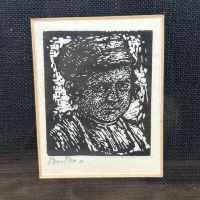 LOT 390: 4 Vintage Woodblock Prints Signed by Artist