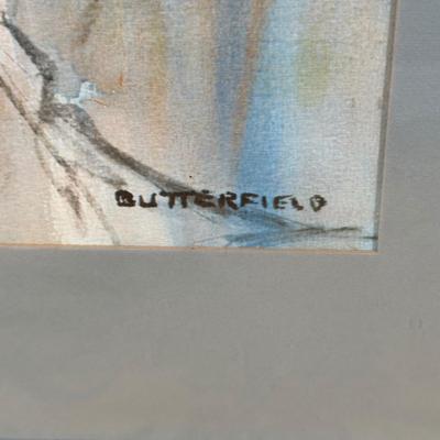 LOT 392: Cortland Butterfield Watercolor Signed Painting & Signed Watercolor Painting