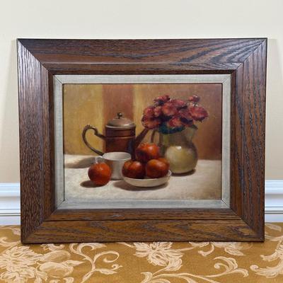 LOT 393: Still Life Oil Painting Signed by EJ Paprocki