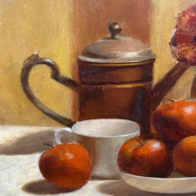 LOT 393: Still Life Oil Painting Signed by EJ Paprocki