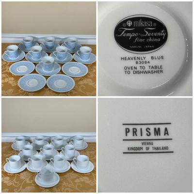 LOT 395: Mikasa & Prisma Teacup/Saucer Sets