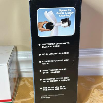 LOT 396: Slap Chop, Garlic Baker, Beautiful Kitchen Decor & More