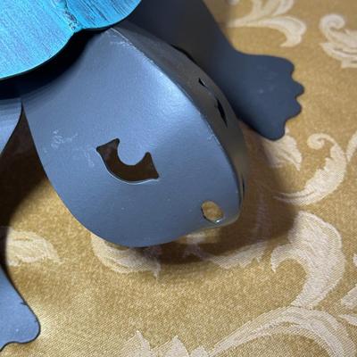 LOT 400: Cricket Forge Turtle Luminaire with Small Terra Cotta Wall Reliefs