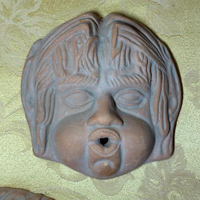 LOT 400: Cricket Forge Turtle Luminaire with Small Terra Cotta Wall Reliefs