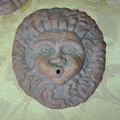 LOT 400: Cricket Forge Turtle Luminaire with Small Terra Cotta Wall Reliefs