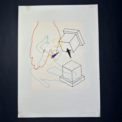 LOT 402: “Bar Mitzvah” by Ben Schonzeit Signed Print