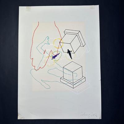 LOT 402: “Bar Mitzvah” by Ben Schonzeit Signed Print