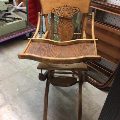 Wood High Chair - Stroller