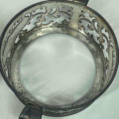 Antique Ceramic Casserole with lid and silver plate holder by Durabel from Rosenthal & Co. Bavaria