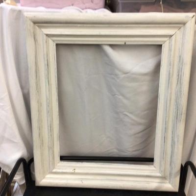 Three White Shabby Chic Large Wood Picture Frames