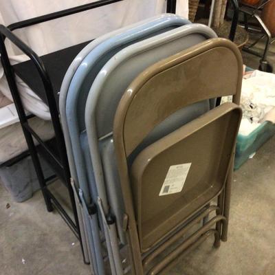 Four Metal Folding Chairs