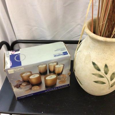 Large Vase with Grass and Candle Kit