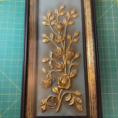 Vintage Gold Rose Artwork