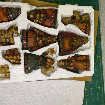 Tin Nativity with Figurines 