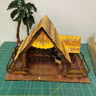 Tin Nativity with Figurines 