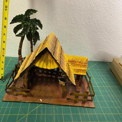 Tin Nativity with Figurines 