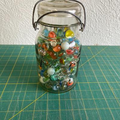 Glass Jar of Marbles