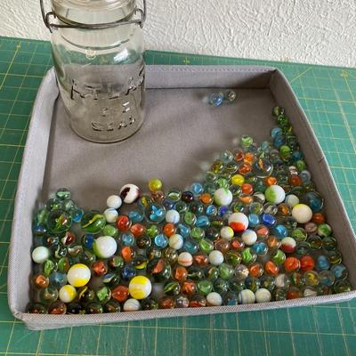 Glass Jar of Marbles