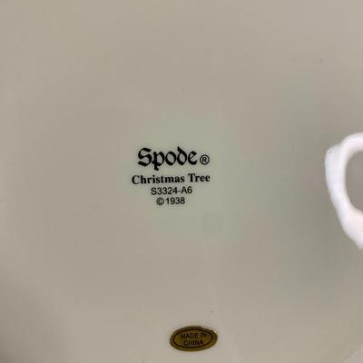 Spode Candy Dish and Christmas Card Lot