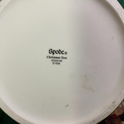Spode Candy Dish and Christmas Book Lot