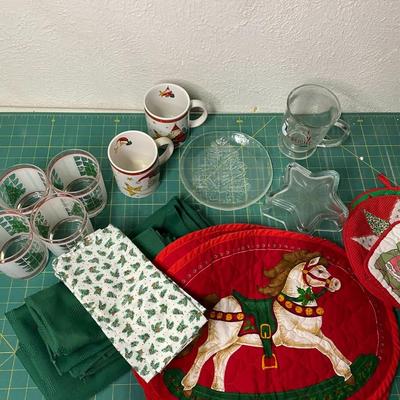 Christmas Linens and Dishes